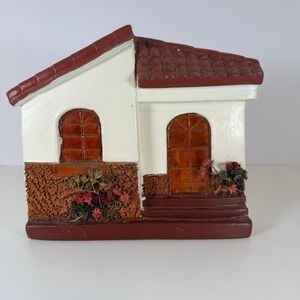 Handmade Ceramic Mediterranean Style House Figurine Display Decor